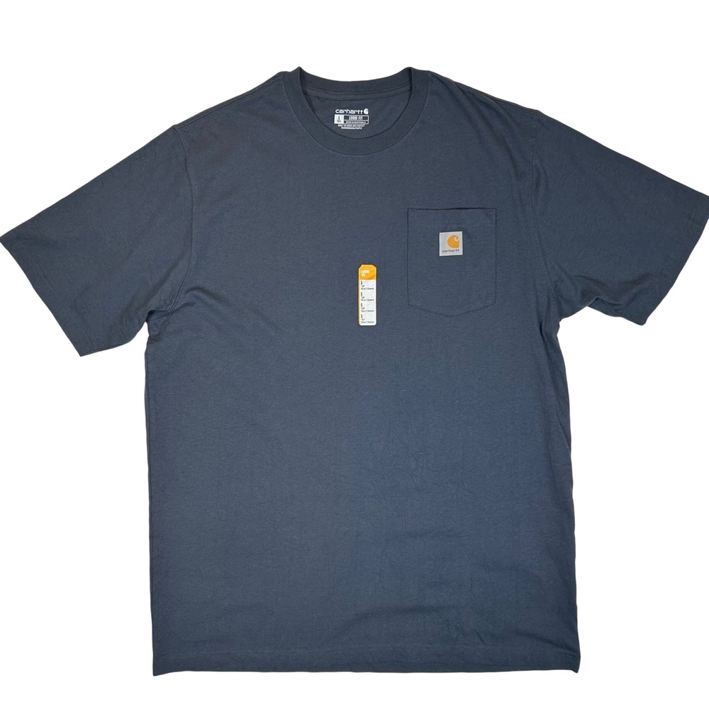 Carhartt K87 Loose Fit Pocket T-Shirt Mens Large Tall Navy Blue K87-M Cotton